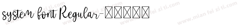 system font Regular字体转换